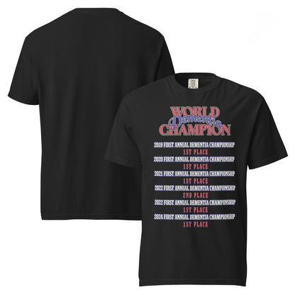 WORLD DEMENTIA CHAMPION BLACK TEE