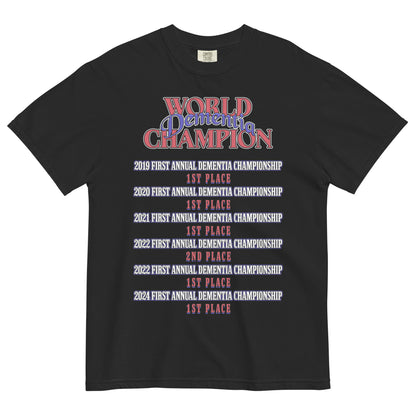 WORLD DEMENTIA CHAMPION BLACK TEE