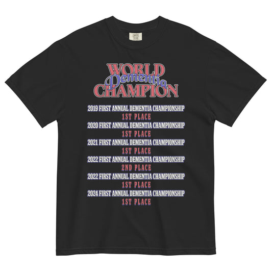 WORLD DEMENTIA CHAMPION BLACK TEE